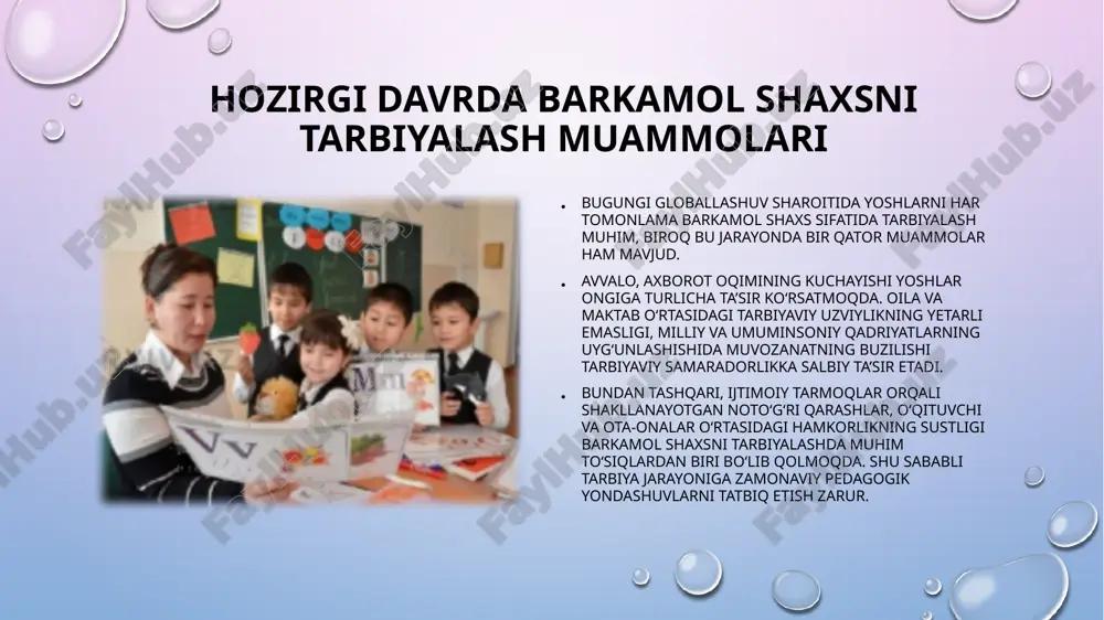 o'qituvchining tarbiya texnologiyalari asosida faoliyat olib borishi - Page 5