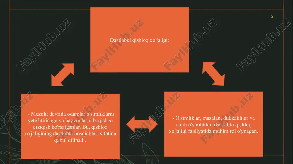 mezolit davri xo'jaligi vamoddiy madaniyati - Page 5