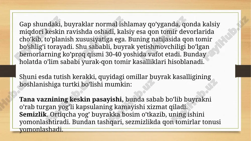 am amalga oshirishi mumkin. ochiq jarrohlik ochiq nefrektomiyada urologik jarroh sizning yoningizda yoki qorin bo'shlig'ida kesiladi. ushbu yondashuv jarrohlarga hali ham kamroq invaziv bo'lgan yondashuvlar bilan amalga oshirib bo'lmaydigan ba'zi operatsiyalarni bajarishga imkon beradi. radikal nefrektomiya radikal nefrektomiyada jarroh butun buyrakni buyrak atrofidagi yog 'to'qimalari bilan birga, shuningdek, buyrakni siydik pufagi bilan bog'laydigan naychaning bir qismini olib tashlaydi. agar o'simta yaqin bo'lsa yoki buyrak usti bezini qamrab olsa, jarroh buyrak ustida joylashgan buyrak usti bezini olib tashlashi mumkin. ba'zi hollarda limfa tugunlari yoki boshqa to'qimalar ham olib tashlanadi. qisman nefrektomiya buyrakni saqlaydigan jarrohlik deb ham ataladigan qisman nefrektomiyada jarroh saraton o'simtasini yoki kasal to'qimalarni olib tashlaydi va iloji boricha sog'lom buyrak to'qimasini qoldiradi. jarrohlikdan oldin urologik jarrohingiz bilan robotlashtirilgan yoki minimal invaziv jarrohlikning boshqa turlarining afzalliklari va kamchiliklari haqida gaplashishingiz muhimdir. xatarlar nefrektomiya boshqa jarrohlik operatsiyalari kabi xavfsiz bo'lsa-da, u infektsiya, qon ketish, yaqin atrofdagi organlarning shikastlanishi va kamdan-kam hollarda …