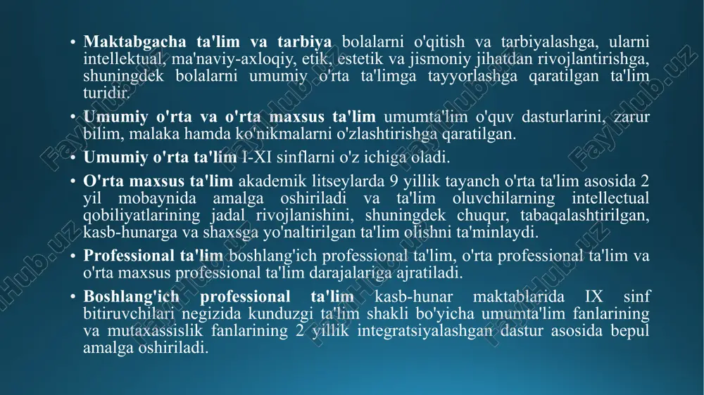 ta'lim to'g'risidagi qonun mazmun mohiyati - Page 5