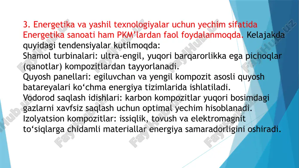 polimer kompozitsion materiallar kelajagi – yangi istiqbolliq o'llash sohalari - Page 5