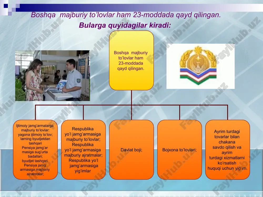 soliqlar va boshqa majburiy to’lovlarning turlari va elementlari - Page 5