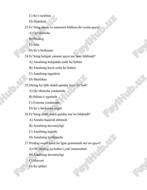 grammatik ma’noni ifodalovchi vositalar. - Page 5