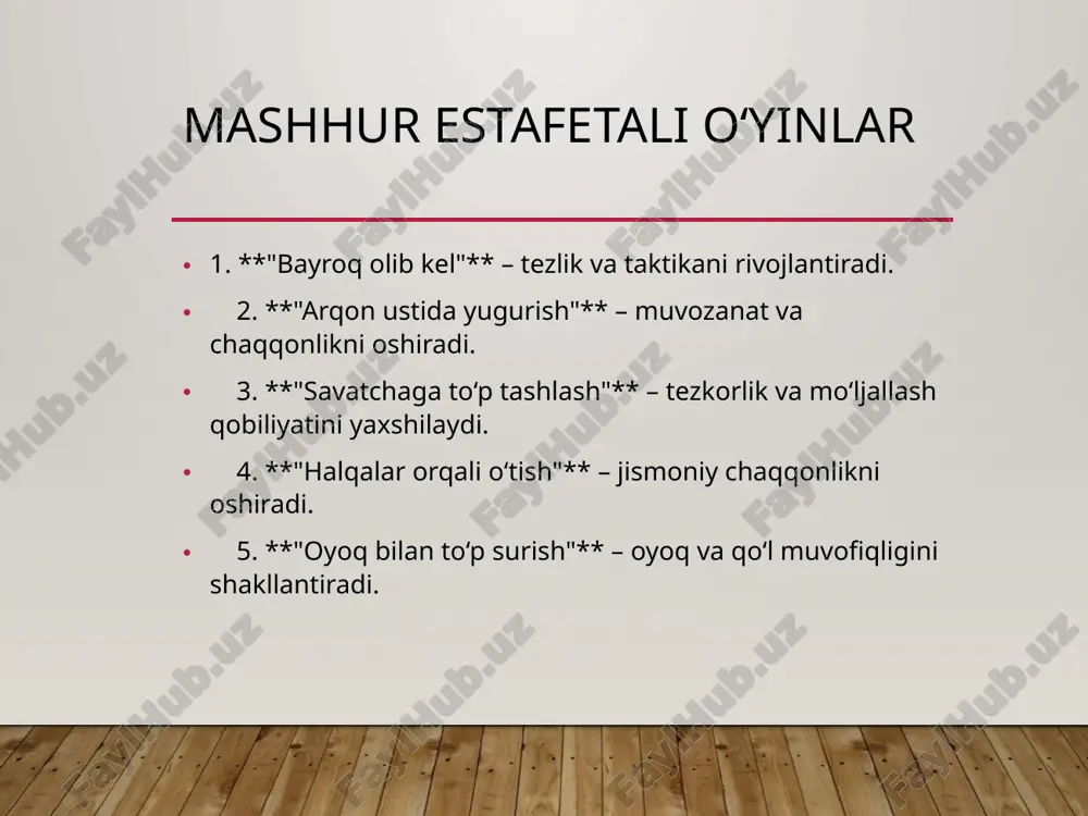 estafetali milliy va harakatli o‘yinlarni o‘rgatish - Page 5