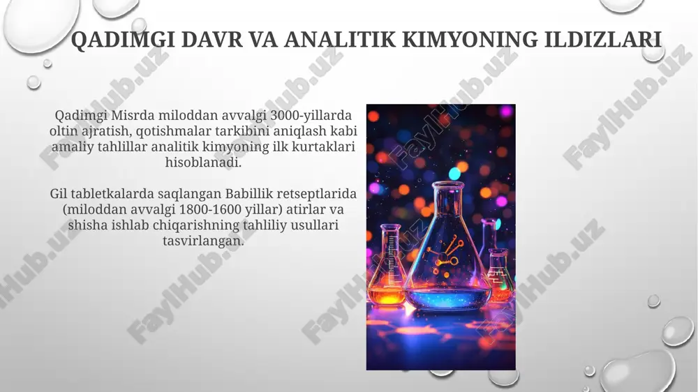 analitik kimyo fanining paydo bo'lish tarixi - Page 5