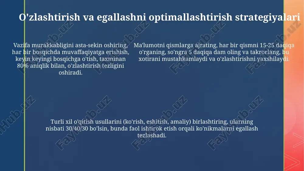 faoliyatning o'zlashtirilishi va malakalarini egallash - Page 5
