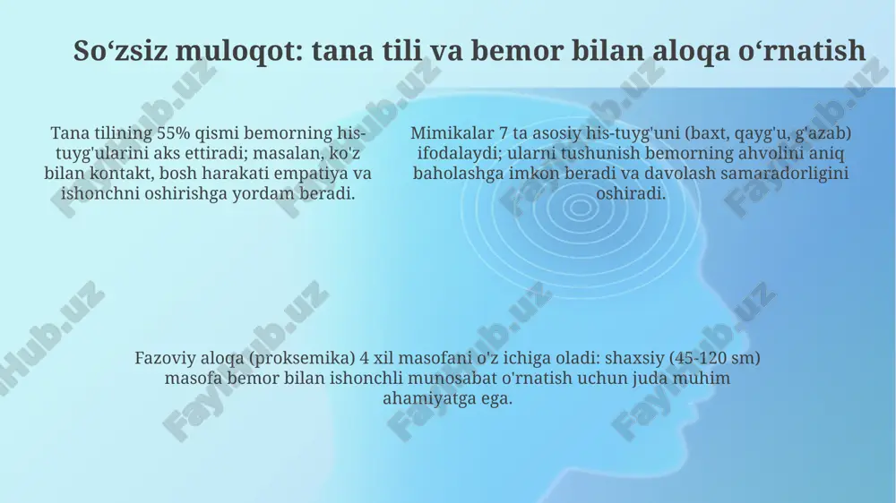 bemorni og'zaki muloqot qilish ko'nikmalari - Page 5