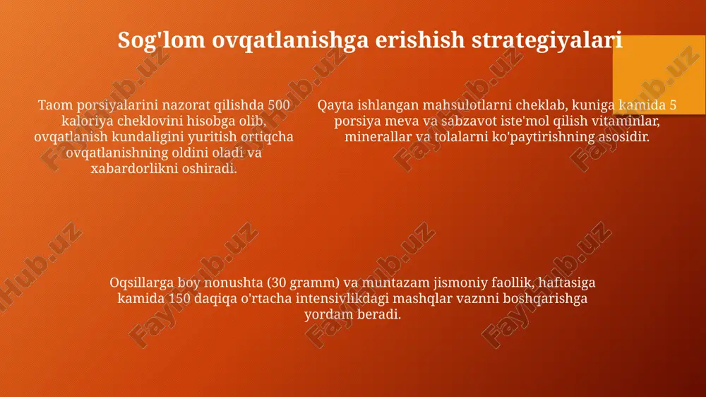 zamonaviy insonning ovqatlanish holati - Page 5