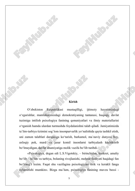 issiy holatlarni qo‘lga olish, tushunish va farqlash; empatiyaning paydo bo‘lishi (aloqa hamkori va to‘liq huquqli pozitsiyani qabul qilish), yashash, uning hissiy holatini his qilish); adekvat his-tuyg‘ular bilan javob berish. psixo-gimnastika ekspressiv harakatlarning amaliy psixologiyasi va aktyorlik san’ati chorrahasida paydo bo‘lgan. "psixogimnastika" atamasining muallifi chex psixologi gana yunova edi. 1970-yillarning o‘rtalarida u psixodramaga asoslangan texnikalar tizimini yaratdi. bugungi kunda har qanday kichik mashqlar psixo-gimnastika deb ataladi, lekin dastlab bu faqat og‘zaki bo‘lmagan, so‘zsiz mashqlar haqida edi. psixo-gimnastika (n.yu. xryashcheva bo‘yicha) - bu mashqlarning keng doirasini bildiruvchi tushuncha: yozma va og‘zaki, og‘zaki va og‘zaki bo‘lmagan. ular kichik guruhlarda (har biri 2-3 kishidan) yoki guruhning barcha a’zolari tomonidan birgalikda bajarilishi mumkin, ixtisoslashgan va asosan u yoki bu psixik xususiyatga (masalan, xotira yoki e’tibor) ta’sir qiladi, lekin ular ham universal bo‘lishi mumkin. psixo-gimnastika - bu bola psixikasining turli tomonlarini (uning kognitiv va hissiy-shaxsiy sohalarini) rivojlantirish va tuzatishga qaratilgan maxsus mashg‘ulotlar (etyudlar, mashqlar va o‘yinlar) …