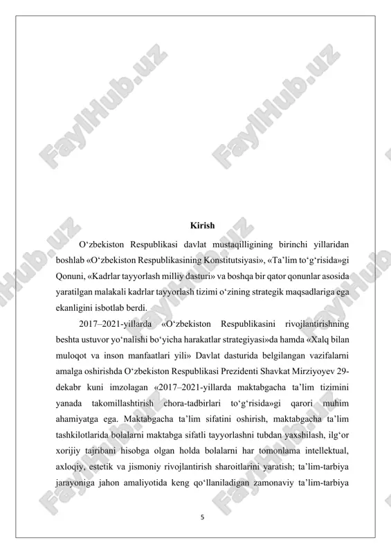chun barqaror motivatsiyani shakllantirish maktabgacha ta’lim tashkilotida o‘qituvchi-defektolog oldida turgan asosiy maqsaddir. tashqi dunyo bilan tanishish, ta’lim olish, dunyoqarashini kengaytirish, madaniyat bilan tanishish, jamiyatda amal qiladigan qoidalarni o‘zlashtirish, shuningdek, mustaqillik va o‘z-o‘ziga xizmat ko‘rsatish ko‘nikmalarini shakllantirish bu maqsad sari majburiy qadamlar bo‘ladi. mttda defektologning ishi bir necha bosqichlardan iborat: 1. birinchi bosqichda mutaxassis mumkin bo‘lgan buzilishlarni aniqlash uchun uning ayblovlarini har tomonlama tekshiradi: bolaning mttdagi boshqa bolalar bilan qanday munosabatda bo‘lishini, ko‘rish va eshitish orqali ma’lumotni qanday qabul qilishini, ko‘rsatmalarni tushunadimi yoki yo‘qligini kuzatadi, tahlil qiladi, baholaydi. 2. ikkinchi bosqichda, tekshiruv natijalariga ko‘ra, defektolog bolalarni guruhlarga ajratadi. bundan tashqari, agar guruh mashg‘ulotlari bola uchun noqulay bo‘lsa (masalan, bolada autizm spektrining buzilishi bo‘lsa), o‘qituvchi u bilan individual asosda ishlaydi. 3. uchinchi bosqichda o‘qituvchi ish rejasini tuzadi, har bir aniq holatda qo‘llaydigan usul va vositalarni belgilaydi va tuzatish ishlarini boshlaydi. o‘quv jarayoni bir necha yo‘nalishda boradi. · bolalarni ularni o‘rab turgan dunyo, …