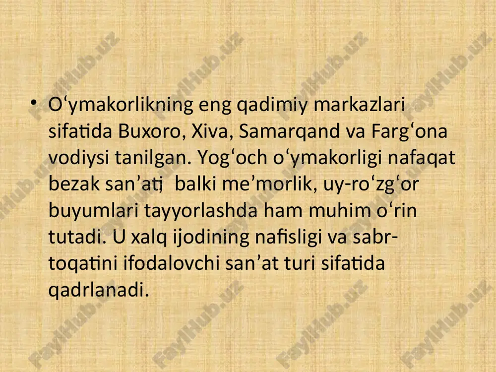 yog'och o'ymakorligi ustalaridan kimlarni bilasiz - Page 5