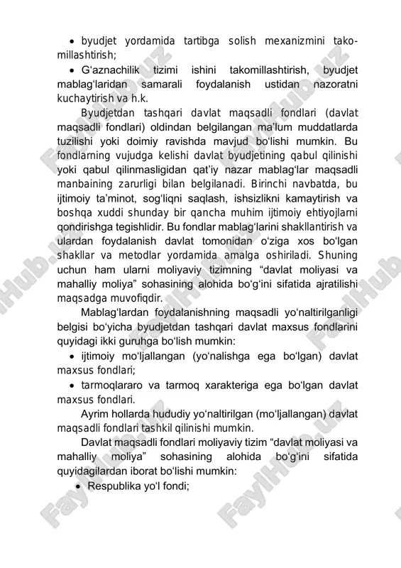 ashtirilgan fondlariga mablag‘larni jalb qilish bo‘yicha moliya-kredit munosabatlarining alohida shakllari bilan belgilanadi. davlat krediti davlat, yuridik va jismoniy shaxslar o‘rtasidagi pul munosabatlarining o‘ziga xos alohida shaklidan iboratdir. bunda davlat, asosan, mablag‘larni qarzga oluvchi va shuningdek, kreditor va garant (kafil) sifatida ham maydonga chiqadi. davlat kreditida mablag‘larni qarz oluvchi sifatida davlatning hissasi miqdoriy jihatdan ustunlik qiladi. davlatning kreditor sifatidagi operatsiyalari, ya’ni davlat yuridik va jismoniy shaxslarga ssudalar taqdim qilganda yoki garant (kafil) bo‘lganda, ancha torroq bo‘ladi. shunday bo‘lishiga qaramasdan, bozor iqtisodiyoti sharoitida byudjetdan moliyalashtirish ham qaytariluvchanlik va to‘lovlilik (haq asosida) sharti bilan amalga oshirilsa, keng rivoj topishi mumkin. hozirgi sharoitda davlat kreditining zarurligi davlat xarajatlarining davlat o‘z daromadlari bazasini kengaytirish imkoniyatlariga nisbatan yuqori sur’atlarda o‘sishi bilan bog‘liq bo‘lib, bu narsa byudjet defitsiti sharoitida rejalashtirilgan byudjet xarajatlarining qoplanishini ta’minlaydi. bozor iqtisodiyoti sharoitida pul-kredit va moliyaviy siyosatlarning bir- biri bilan o‘zaro bog‘liq holda amalga oshirilishi moliyaviy tizimning “davlat moliyasi va mahalliy moliya” bo‘g‘ini …