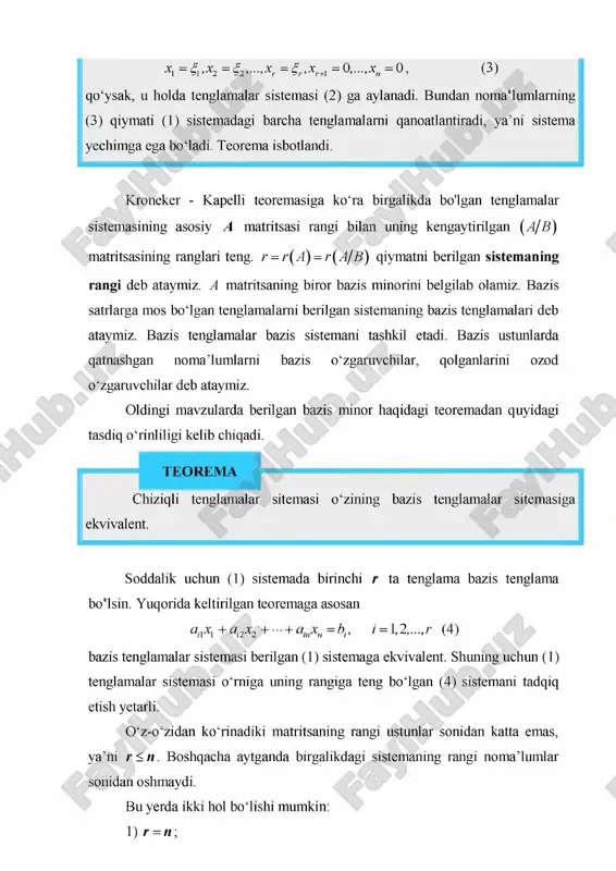 chiziqli tenglamalar sistemasi - Page 5