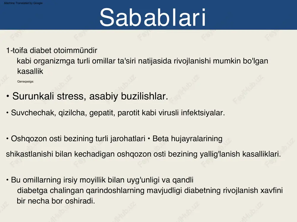siz iste'mol qiladigan ovqat miqdorini rejalashtirishingiz kerak , chunki insulin ovqatdan oldin kiritilishi kerak. (qizlar) - 16-17 he 15-18 l. (qizlar) - 18-20 11-14 l.1-3 yil - 10-11 xe 4-6 l. – 12-13 xe 7-10 l. – 15-16 he (o'g'il bolalar) - 18-20he (o'g'il bolalar) - 19-21 he uglevodlarni qanday qilib to'g'ri hisoblash mumkin? machine translated by google machine translated by google qandli diabet tashxisi o'zingizni jismoniy faoliyatdan mahrum qilish yoki sportdan qochish uchun sabab emas. bundan tashqari, hatto yuqori natijalarga erishgan sport turlari ham diabetga chalingan odamlarga tobe bo'ladi - jahon chempionlari orasida 1-toifa diabetga chalingan sportchilarning nomlari bor. asosiysi, o'sha mashqlarni, siz kuch bilan emas, balki quvonch va zavq bilan qiladigan sport turini tanlashdir. va sog'lig'ingizga zarar bermaslik uchun ma'lum qoidalarga rioya qiling. jismoniy faollik machine translated by google • lekin etarli miqdorda insulin bo'lishi kerak, aks holda mushak hujayralari glyukozani o'zlashtira olmaydi ! • jismoniy faollikdan so'ng, …