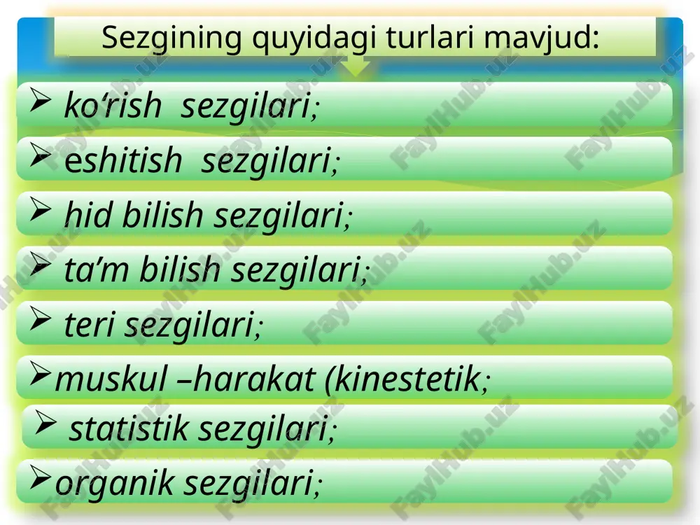 hi seriyada tekshiruvchi tekshiriluvchiga orqa o‘girib, qaramay turishni taklif qiladi va dastlab tekshiriluvchining barmoqlari ortiga, keyin kaftiga — barmoqlari uchiga kalit, rezina yoki ilmatugmani qo‘yadi. har safar tekshiriluvchiga qarab: «ushbu buyum haqida nima deyishingiz mumkin?»,— degan savolni berib boradi. tekshiriluvchi tomonidan berilgan javoblarni butun guruh yozib boradi. tadqiqotning ikkinchi seriyasida tadqiqotchi tekshiriluvchiga predmetni ushlab ko‘rishni taklif qiladi va birinchi seriyada o‘tkazilgan tajriba jarayonidagi savolga javob berishni so‘raydi. tekshiriluvchining bergan javoblarini bu safar ham butun guruh yozib boradi. har bir tajribani dastlab psixologiya o‘qituvchisining o‘zi o‘tkazib ko‘rsatadi. so‘ngra talabalarning o‘zlari mustaqil o‘tkazadilar. tadqiqot natijalarini tahlil qilish: o‘tkazilgan birinchi seriyadagi tajriba yo‘zasidan talabalar shunday xulosaga olib kelinadi: sinaluvchi kishida bir-biridan ajratilgan alohida-alohida sezgilar paydo bo‘ladi. bu sezgilar predmetning nima ekanini bilishga imkon bermaydi. uning faqat ayrim xususiyatlarini aks ettiradi: «qandaydir bir yengil narsa», «yumshoq bir narsa», «sovuq narsa», «metall buyum» va shunga o‘xshash javoblar beriladi. ikkinchi seriyada o‘tkazilgan tajribaning ko‘p hollarida sinaluvchilar …