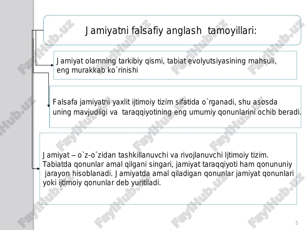 il qiladi. ijtimoiy ong – jamiyat hayotining inson ongidagi aksi. u xilma - xil ijtimoiy qarashlar, tasavvurlar, g`oyalar, nazariyalar, ta`limotlarda o`z ifodasini topadi. jamiyat ma`naviy hayotining asosi 1 • ekstropolyasiya (muayyan sharoitda ro`y beradigan qonuniyatlarni hozirgi davr va kelajakka moslash); 2 • tarixiy analogiya (o`tmish hodisalariga qarab xulosa chiqarish); 3 • modellashtirish (tabiiy va ijtimoiy hodisalarni kompyuter orqali namunalashtirish) hozirgi zamon jamiyat taraqqiyoti qonunlarini oldindan ko`ra bilishning quyidagi usullari mavjud: 4 eksperemental baholash (ilmiy xulosalarga tayanish (11-slayd) (12 ta maqsad) (8 ta maqsad) (28-slayd) (16-maqsad) (41-slayd) (34 ta maqsad) (66-slayd) (8 ta maqsad) (10 ta maqsad) (12 ta maqsad)