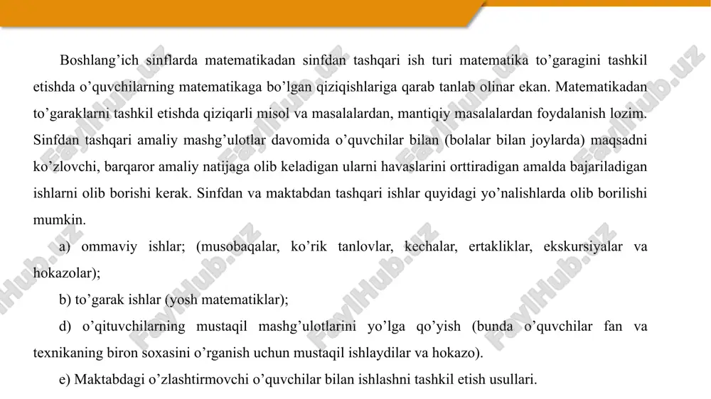 sinfdan tashqari ishlarni tashkil qilish va o’tkazish metodikasi - Page 5
