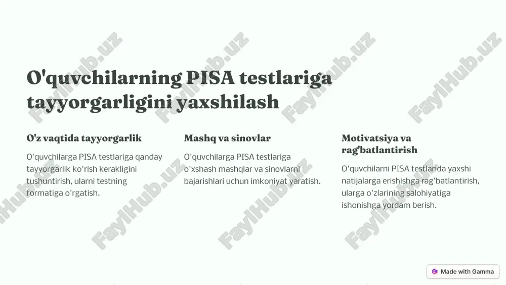 pisa (xalqaro talabalarni baholash dasturi) - Page 5