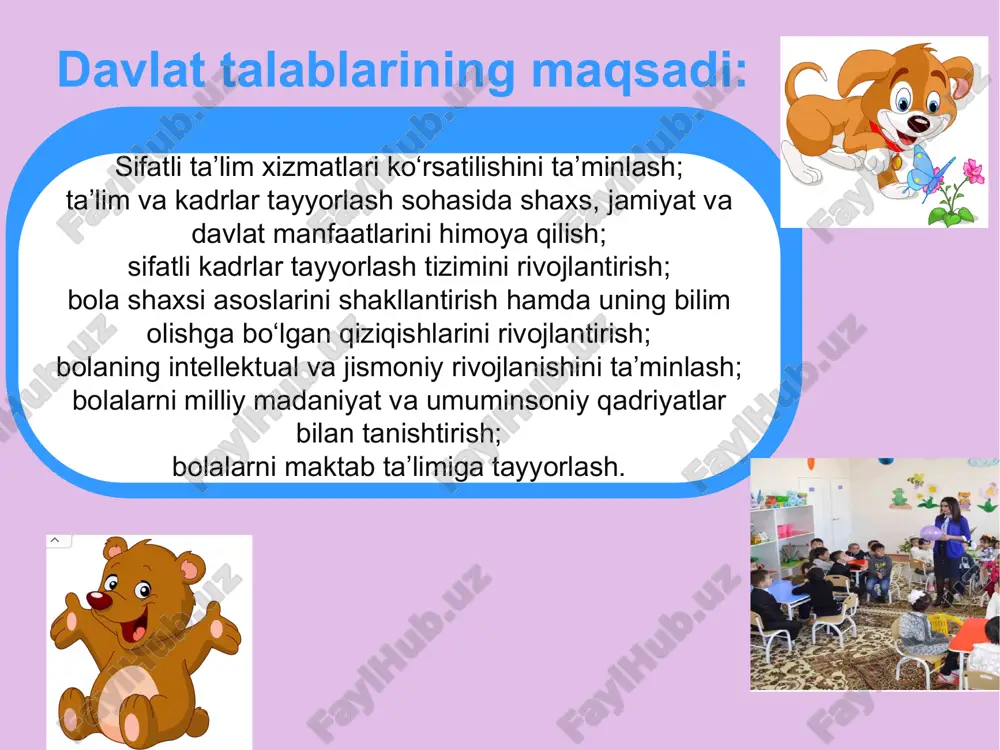 davlat talablarining maqsadi - Page 5