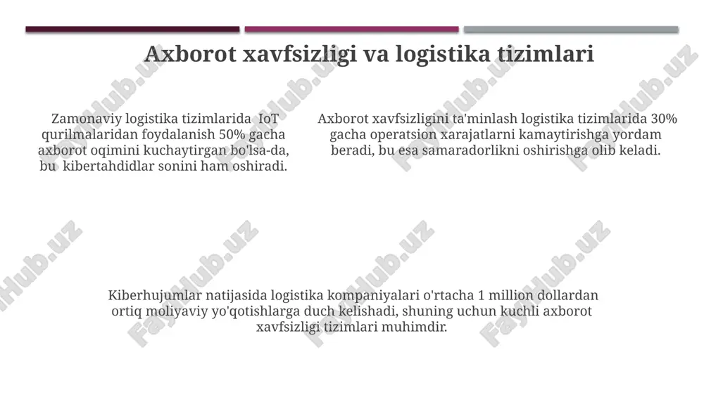 axborot ta'minotining logistika tizimlaridagi o'rni - Page 5