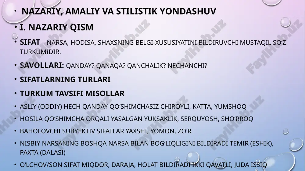 hozirgi o’zbek tilida so’z turkumlari - Page 5