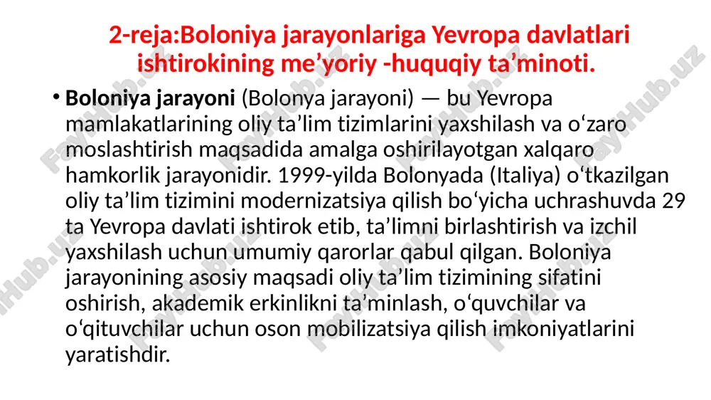 imni kodifikatsiyalash tajribasi ta’lim tizimini tartibga solish va uni yagona huquqiy asosda boshqarishni maqsad qilgan. fransiyada ta’lim tizimi uzoq tarixga ega bo‘lib, ta’lim sohasida muhim qonunlar va me’yoriy hujjatlar qabul qilingan. kodifikatsiyalash jarayoni ta’limning sifatini, tengligini va imkoniyatlarni ta’minlashga qaratilgan. fransiya ta’lim tizimi va kodifikatsiyasi bo‘yicha eng muhim omillarni ko‘rib chiqish mumkin: 1.ta’lim sohasidagi birinchi qonunlar va normativ hujjatlar: 1791-yilda fransiyada ta’lim sohasida birinchi qonunlar qabul qilindi. bu qonunlar davlat tomonidan ta’lim tizimini rivojlantirish va boshqarish asoslarini yaratdi. bu davrda, asosan, fransuz ta’lim tizimida markazlashgan yondashuvlar va yagona tizimni shakllantirishga e’tibor qaratilgan. 2.zakonlar va me’yoriy hujjatlar: fransiya ta’lim tizimi o‘zining kodifikatsiyalash jarayonini 19-asr oxirlarida va 20-asr boshlarida yanada kuchaytirdi. 1881-1882-yillarda qabul qilingan “jules ferry qonunlari” davlat maktablarini majburiy va bepul qilishni, ta’limning tengligini ta’minlashni nazarda tutgan. ushbu qonunlar orqali davlat ta’limi tizimining markazlashgan tuzilmasi, umumiy va majburiy ta’limning asoslari belgilandi. 3.ta’lim tizimi kodifikatsiyasining asosiy tamoyillari: fransiya ta’lim tizimi qator tamoyillarga …