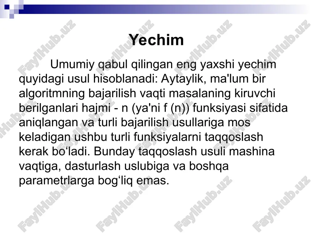 algoritmlarning murakkabliklari va ularni baholash. evklid algoritmi - Page 5
