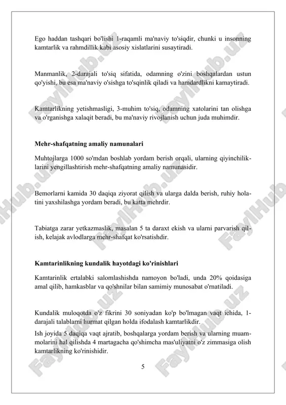 ezgulik va andishaning shaxs manaviyati shakllanishidagi õrni - Page 5