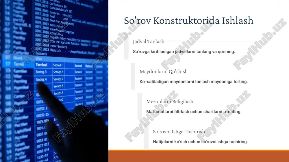microsoft accesskonstruktoryordamidaso’rovlaryaratish - Page 5