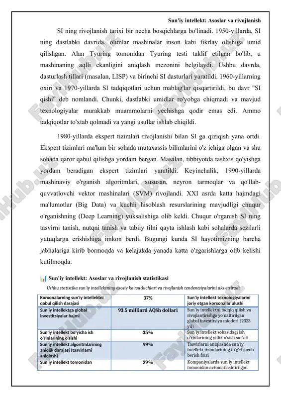 ilan o'qitilsa, ular kamsituvchi qarorlar qabul qilishi mumkin, bu esa ijtimoiy adolatsizlikni kuchaytiradi. masalan, yuzni tanish tizimlari ba'zi etnik guruhlarni boshqalarga qaraganda kamroq aniqlik bilan aniqlashi mumkin. ushbu muammolarni hal qilish uchun si tizimlarining dizayni va ma'lumotlar bazalari ustidan qat'iy nazorat o'rnatish, shuningdek, algoritmlarning xolisligini ta'minlash uchun turli xil ma'lumotlardan foydalanish zarur. bundan tashqari, sining avtonom qurollarda qo'llanilishi jiddiy xavotirlarni uyg'otadi. avtonom qurollar inson aralashuvisiz qaror qabul qila oladigan mashinalardir. ularning qo'llanilishi urushning axloqiyligi, javobgarlik va noto'g'ri qarorlar qabul qilish xavfini keltirib chiqaradi. ushbu xavflarni kamaytirish uchun avtonom qurollarni rivojlantirish va qo'llashni tartibga soluvchi xalqaro kelishuvlar va qonunlar ishlab chiqish muhimdir. shuningdek, si tizimlarining xavfsizligi va himoyasini ta'minlash, ularni xakerlik hujumlaridan himoya qilish va noto'g'ri foydalanishni oldini olish zarur. ⚖️ sun'iy intellektni taqqoslash sun'iy intellektning turli xil qo'llanilishi va ularning ta'siri item aniqlik tezlik xarajat murakkablik tibbiyotda diagnostika yuqori tez o'rtacha o'rtacha avtonom transport o'rtacha tez yuqori yuqori mijozlarga xizmat …