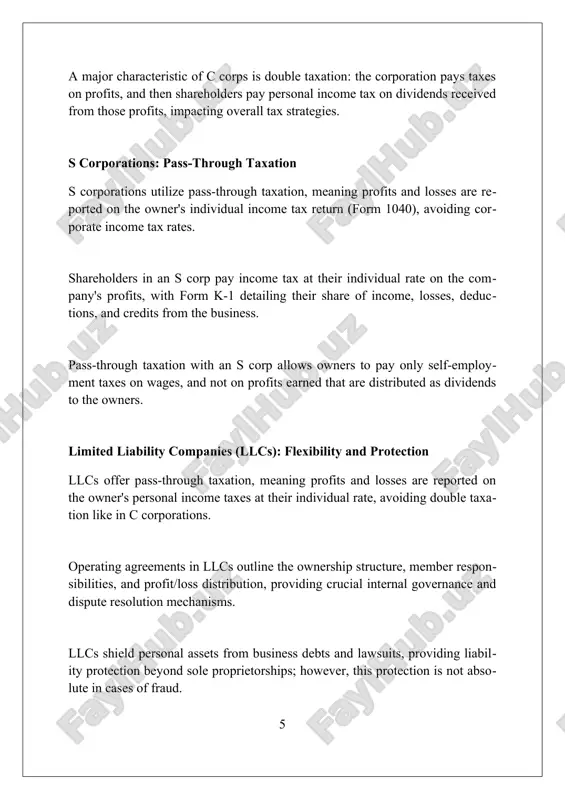 es, potentially simpler than c-corp taxation. think long-term fundraising: corporations, specifically c-corps, can issue stock, attracting investors; sole proprietorships lack this ability, hindering major capital infusions. conclusion: the future of business structures decentralized autonomous organizations (daos) could redefine business ownership, allowing for collective decision-making via blockchain technology and smart contracts, potentially replacing traditional hierarchies. expect an increased emphasis on b corporations and benefit llcs, driven by consumer demand for socially responsible businesses, showcasing a shift towards profit and positive impact metrics. hybrid models combining elements from various structures like cooperatives and franchises, will gain traction, providing greater flexibility and adaptability in response to evolving market dynamics and regulation. conclusion choosing the right business form is crucial. it impacts liability, taxation, and administrative burden. carefully weigh options like sole proprietorships, partnerships, llcs, and corporations before deciding. references here are 7 references about various forms of business: 1. jennings, m. m. (2017). …