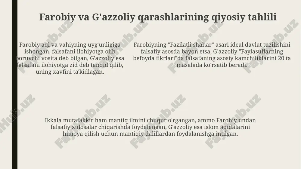 abu nasr farobiy va gʻazzoliyning falsafa ilmiga oid qarashlari - Page 5