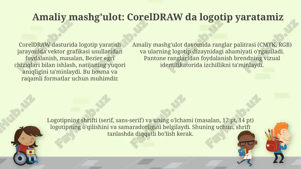 corel draw dasturida yo’nalishingiz uchun logotip tayyorlang - Page 5