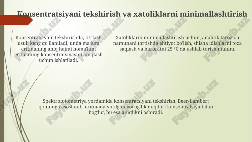 eritmalar kimyosi aniq konsentratsiyali eritmalar tayyorlash - Page 5