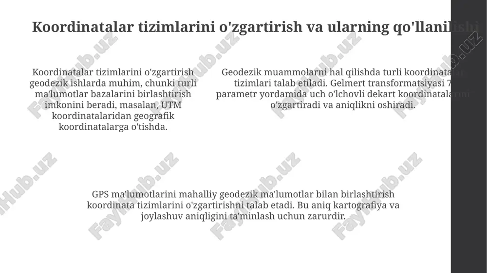 geodeziyada qo'llaniladigan koordinatalar tizimi - Page 5