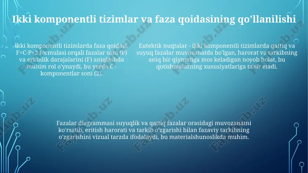 ikki komponentli sistemalar va fazalar qoidasi - Page 5