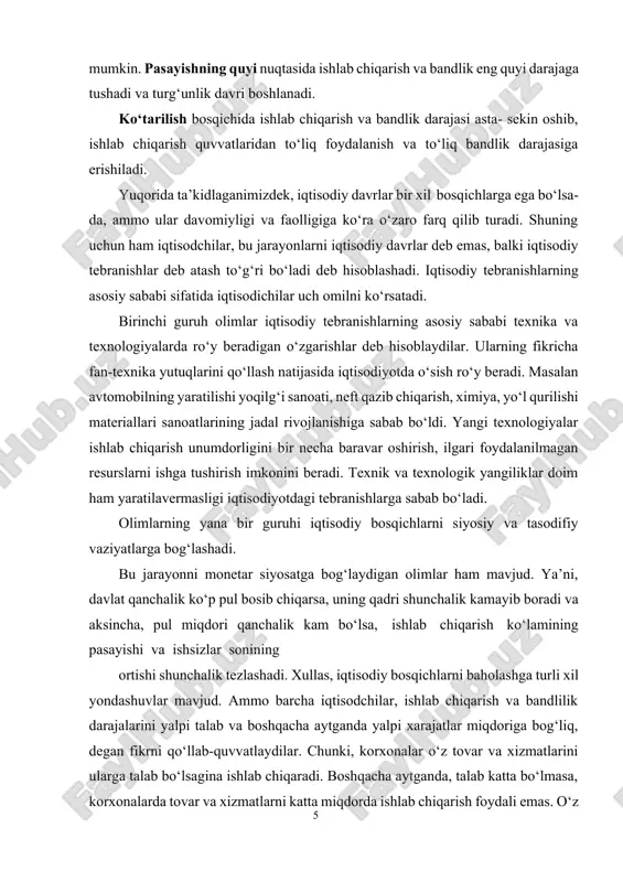 qsh bozorlari bunday likvidli ko‘chmas mulklarga etarlicha «to‘yindi» va ularning narxlari keskin tusha boshladi. buning ustiga investitsion banklarning aqsh ipoteka bozorlaridagi yangi moliyaviy «mahsulot» hisoblangan aktivlarni sekyuritizatsiyalash bo‘yicha operatsiyalarining avj olishi ipoteka bozorlaridagi tanazzullik holatlari ehtimolligini oshirdi. aqsh iqtisodiyoti yaratilgan shart-sharoitlar tufayli arzon kredit resurslariga to‘yindi va bu federal zaxira tizimi (fzt) amalga oshirayotgan pul-kredit siyosatini o‘zgartirishiga olib keldi. natijada 2004 –2006 yillarda federal zaxira tizimi foiz stavkalarni 6,25% gacha ko‘tardi. kreditlarning qimmatlashuvi aholini ipotekaga nisbatan talabining pasayishiga va kreditlarni qaytarish bo‘yicha qarzdorlar to‘lovining qisqarishiga olib keldi. pirovard natijada 2007- yil boshida aqshda aholining ipoteka kreditlarini qaytarishi bilan bog‘liq muammo kuchaydi. qarzdorlarning ko‘chmas mulk garovi bilan olingan kredit–larni qaytarishdan ko‘ra to‘lovlarni to‘lashdan bosh tortish holati kengaydi. banklarning to‘lov qobiliyatiga ega bo‘lmagan mijozlarning ko‘chmas mulklarini qayta sotuvga qo‘yishi natijasida ipoteka bozoridagi taklif ko‘payib, bozordagi narxlarning keskin pasayishiga olib keldi. pirovard natijada 2007-yil boshida aqshda aholining ipoteka kreditlarini qaytarishi bilan bog‘liq muammo …