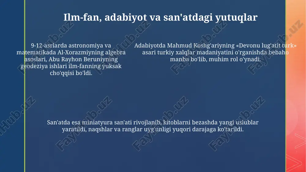 ix-xii asrlarda mamlakatimiz hududida ro‘y bergan madaniy uyg‘onish - Page 5