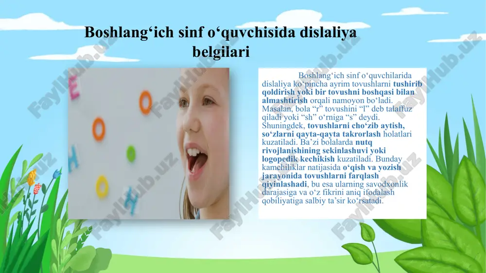 dislaliyava uning boshlang‘ich sinf o‘quv chilarida bar taraf e tish yo‘llari - Page 5