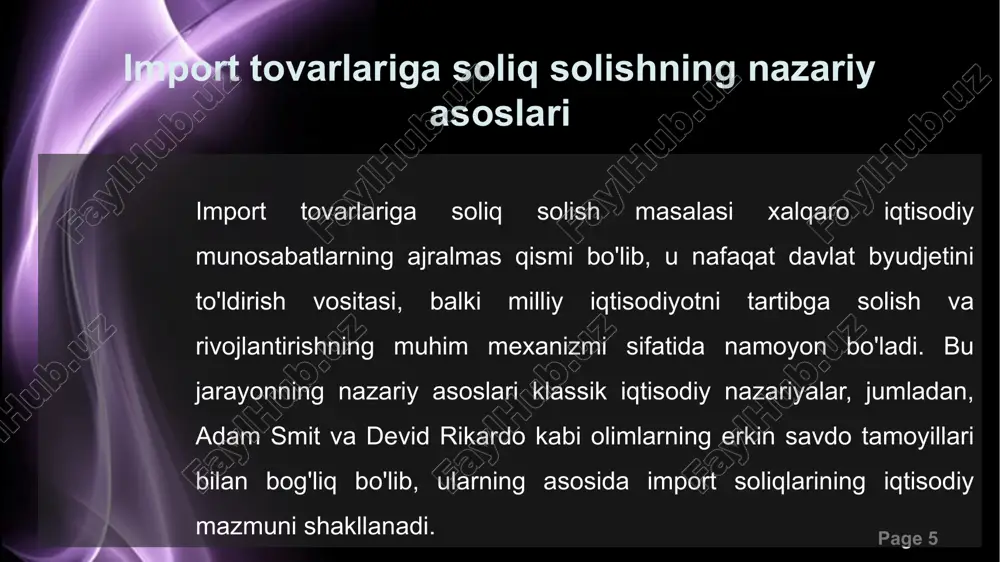 importqilinadigantovarlardan soliqlarini solish tartibi - Page 5