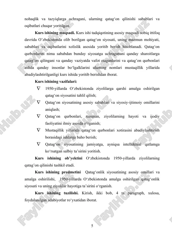 ni bayon etishimiz mumkin”[footnoteref:4] o‘zbekiston davlat milliy xavfsizlik xizmati arxivida saqlanayotgan hujjatlar orqali aniqlangan. unga ko‘ra, bu shaxslar mahalliy millat vakillariga nisbatan mustamlakachilik siyosatini, milliy kadrlarga bosim o‘tkazishni, ularni lavozimlardan siqib chiqarishni qattiq tanqid qilganlar. shuningdek, ular markazda ishlab chiqilgan siyosatni ko‘r-ko‘rona o‘zbekiston sharoitiga tadbiq etishga qarshi chiqqanlar. stalin davrida kompartiya markazlashgan tuzumni mustahkamlash jarayonida mahalliy mustaqillikni tan olmagan, siyosiy hayotda “sinfiy dushmanlar nazariyasi”ni asosiy tamoyil sifatida ilgari surgan. natijada har qanday mustaqil fikr yoki tanqid “aksilinqilobiy faoliyat”, “millatchilik” deb talqin qilinar edi. shu yo‘l bilan milliy kadrlar, ziyolilar, rahbar xodimlar ham “xalq dushmani” sifatida ta’qib ostiga olinib, qatag‘on siyosati boshlangan. [4: o‘zbekiston respublikasi milliy xavfsizlik xizmati arxivi, 1925-yil noyabr arizasi.] o‘zbekiston ssrda amalga oshirilgan barcha bedodliklar va ommaviy qatag‘onliklarga “sanoatlashtirish va jamoalash siyosatiga qarshi chiqish”, “millatchilik”, “panturkizm”, “panislomizm” kabi soxta ayblar asos qilib olindi. aynan shu siyosat tufayli 1930–1933-yillarda kamida 10 mingdan ortiq dehqon xo‘jaligi quloq qilinib, o‘z yurtidan …