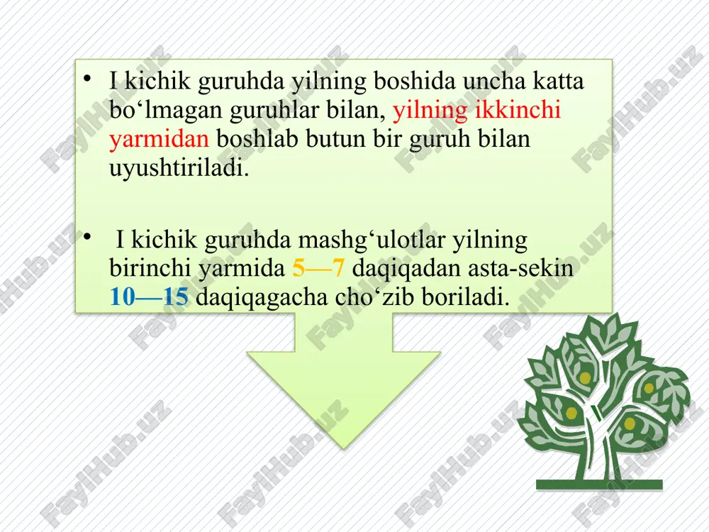 lsa, asarni o‘qish bilan birga, og‘zaki obrazga qo‘shib, natura yoki predmetning tasviri bolalarga ko‘rsatiladi. o’yinli o‘rgatish usullari. tasviriy faoliyatda o‘yin momentlaridan foydalanish ko‘rgazmali amaliy o‘rgatish usuliga kiradi. o’yin usullari kichik guruh uchun birinchi marta yevgeniya aleksandrovna flerina tomonidan tashkil qilingan, keyinchalik aleksandr aleksandrovich volkov, tamara kazakova tomonidan davom ettirilib, tamara kazakova tomonidan kichik bog‘cha bolalari uchun har bir mashg'ulotni o’yin obrazi bilan bolaga katta bir sistema ishlab chiqildi. amaliy metodlar tasviriy san’atga o‘rgatish mobaynida bolalar turli materiallardan foydalanish ko‘nikmasiga ega bo‘ladilar. rasm chizish, loydan buyum yasash, applikatsiya turli metodlardan hamda o'rgatish usullaridan foydalanishni talab qiladi. amaliy metodlardan asosiysi bo’lmish, texnik va ba’zan tasviriy malakalarni o‘rgatadigan mashqlardir. kichik guruhda bu mashqlar bolalar uchun zerikarli emas, chunki yumaloq shaklli predmetlarni yasashni o‘rganib, bolalar koptokni, olmani, apelsinni va shu kabi predmetlami yasaydilar evristik metod. evristik metod grek so‘zidan kelib chiqqan bo’lib, «evristika» — haqiqatni topish san’atidir. bu metod topqirlikni, faollikni rivojlantirishga yordam beradi. …
