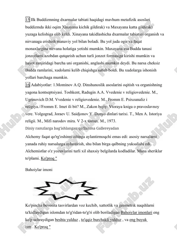 rbiy okkult nazariyasida elementlar ierarxikdir - ruh, olov, havo, suv va tuproq - dastlabki elementlar ko'proq ma'naviy va mukammal, so'nggi elementlar esa ko'proq moddiy va asosi hisoblanadi. ko'proq " geometrik ramzlar ketrin beyer asosiy geometrik shakllar qurilishda juda sodda bo'lgani sababli, ular butun dunyoda juda ko'p turli xil maqsadlar va ma'nolarga ega. biroq, bu shakllarga nisbatan ko'proq qo'llaniladigan, ayniqsa diniy yoki sehrli kontekstda ishlatilgan turli xil ma'nolar mavjud. ko'proq " jediizm jedi ordeni uyining tasviriy mulohazasi. zamonaviy jedi asosan shaxsiylashtirilgan dinga ergashadi. shunday qilib, din uchun umuman qabul qilinadigan ramzlar mavjud emas. biroq, harakatdagi ba'zi tashkilotlar o'zlarining asosiy e'tiqodlarini ifodalovchi ramzlarni qabul qiladilar. ko'proq " occultism - umumiy ochiq tamoyillar deyarli so'zlar bilan to'g'ridan-to'g'ri tushunish mumkin emas. shunday qilib, okültistler muntazam ravishda grafika belgilarini va e'tiqodlarini boshqalarga etkazish uchun allegularlarni qo'llaydi. ko'proq " occultism - sayyoraviy tanovul va sigil ketrin beyer oqqolistlar sayyoralar bilan bir qator ramzlarni birlashtiradi. ular bugungi …