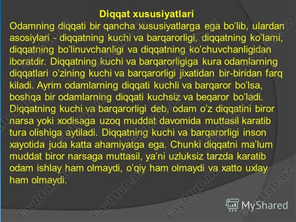 diqqat haqida tushuncha va uning nerv fiziologik asoslari - Page 5
