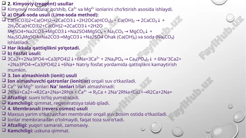 suvning qattiqligi va uni yo‘qotish usullari - Page 5
