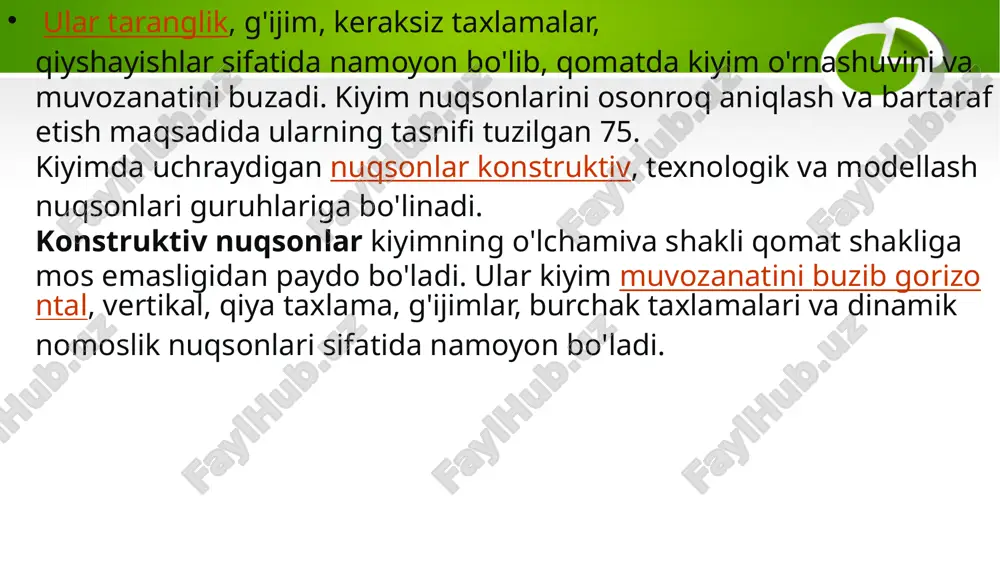 konstruktiv nuqsonlar.modellashdagi texnologik nuqsonlar. - Page 5