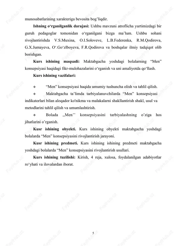 kirishishga qaratilgan ta’lim-tarbiyaviy vazifalar berilgan. "ta’lim to’g’risida"gi qonunning 30-moddasi orqali farzandlar tarbiyasi va ta’lim olishlari, ularning qonuniy huquqlari va manfaatlari himoyasi borasida ota-onalarning o’rni va javobgarligi oshirildi. "o’zbekiston respublikasida davlat maktabgacha ta’lim tashkilotisi to’g’risida nizom" ga muvofiq bola maktabgacha ta’limni uyda, ota-onalarning mustaqil ravishda ta’lim va tarbiya berish orqali yoki doimiy faoliyat ko’rsatadigan maktabgacha ta`lim tashkilotlarida, shuningdek, muassasaga jalb qilinmagan bolalar uchun maktabgacha ta’lim tashkilotilarida, maktablarda, mahallalarda tashkil etilgan maxsus guruhlar yoki markazlarda oladi. maktabgacha yoshdagi bolalar rivojlanishiga qo`yiladigan davlat talablari yuqorida qayd etilgan vazifalarni amalga oshirishdagi me’yoriy xujjat xisoblanadi. bugungi kunda maktabgacha yoshdagi bolalarni ijtimoiy hayotning tobora axborotlashuvi hamda ijtimoiy munosabatlar mazmunining murakkablashuvi yosh avlodni ijtimoiy hayotga tayyorlash, ularni ijtimoiylashtirishni taqoza etmoqda. maktabgacha yoshdagi boalalarni tizimli yondashuv asosida kattalar va tengdoshlari bilan muloqatchanlikka o‘rgatish psixologik zo‘riqishlarga nisbatan bardoshli bo‘lish ko‘nikmalarini shakllantirishga ko‘maklashadi. maktabgacha ta’lim tashkilotilari tarbiyalanuvchilarini ijtimoiy munosabatlarini tog‘ri tashkil etishga tayyorlash kelajakda o‘ta murakkab jarayonda samarali faoliyat yurita …