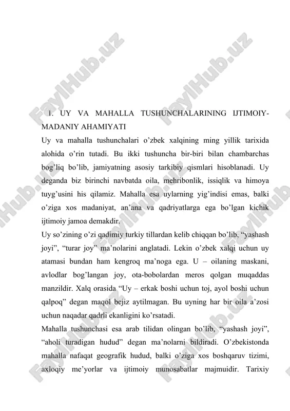 xonalaridan biri. u yerda ular dam olishadi, kitob o’qishadi. onamning tikuv mashinasi ham shu xonada joylashgan. u bo’sh vaqtlarida tikish bilan shug’ullanadi, bizga kiyim-kechak tikib beradi. otamning ish stoli ham bu xonada bo’lib, u yerda u ba’zan uyda ish qiladi yoki kitob o’qiydi. uyimizda bolaroq ukam-singlilarim uchun ham alohida xona ajratilgan. ular u yerda o’yinchoqlari bilan o’ynashadi, rasm chizishadi. ularning xonasi rang-barang bezatilgan, devorlarda multfilm qahramonlarining rasmlari osilgan. kichkintoylarimiz bu xonani juda yaxshi ko’rishadi va u yerda o’z dunyolarini quradilar. bizning oilamiz katta oila hisoblanadi. biz ota-onam, buvalari, ukam-singlilarim bilan birga yashaymiz. oilamizda an’anaviy qadriyatlar hamon kuchli. biz kattalarni hurmat qilamiz, ularning maslahatlariga quloq solamiz. bobolari bizning uchun naqadar aziz bo’lsa, biz ham ular uchun shunchalik qadrliymiz. oilamizda bir-birimizga hurmat, mehribonlik va samimiylik hukm suradi. har kuni ertalab biz birga nonushta qilamiz. bu bizning oilaviy an’anamiz. dasturxon atrofida o’tirgan holda, biz kunning rejasini muhokama qilamiz, yangiliklar almashib, bir-birimizga maslaxat beramiz. …