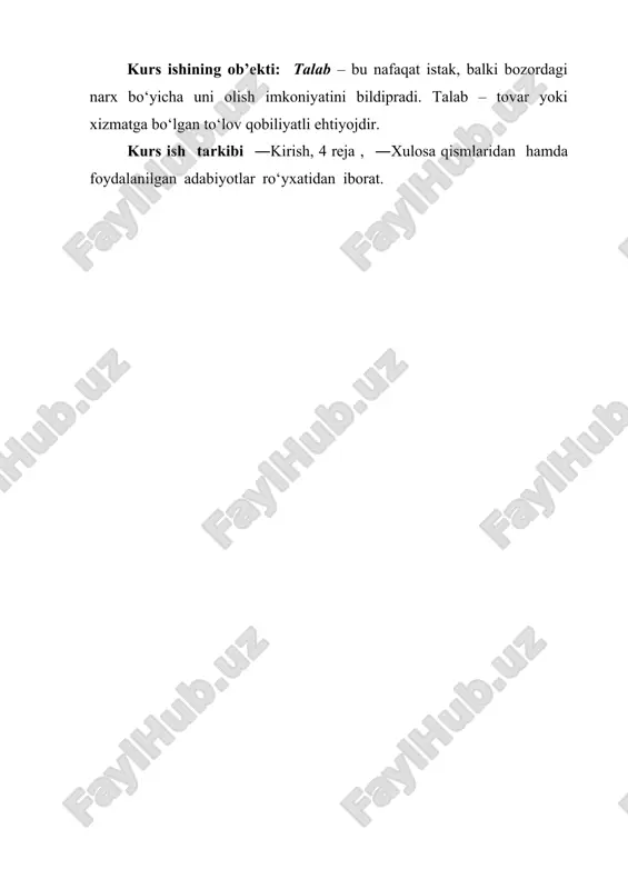 lash joyi yoki maydoni de- gan mazmunni anglatgan. dastlab bozor ikki yoki bir necha qabilalarning a'zolari bir-birlari bilan tovar almashuv joyi sifatida namoyon bo'lgan bo'lsa, hunarmandchilikning rivojlanishi, shaharlarning kelib chiqishi bilan alohida maydonlar ajratilib, «bozor joyi» deb e'lon qilingan shu maydonda goyda) kishilar oldi-sotdi qilish- gan. lekin hali u davrlarda tovar ayirboshlash t-t ko'rinishida, ya'ni bir tova^ga boshqa tovarni ayirboshlash shaklida bo'lib, o'z tovarini boshqa tovarga ayirboshlashda vaqt va masofa bo'lmagan, birdaniga bir vaqtning o'zida o'sha joyda ayirboshlash sodir bo'lgan. lekin tovar ayirboshlash rivojlanib, uning ziddiyatlari kuchayib borishi natijasida pulning kelib chiqishi bilan sotish va sotib olish ikki xil jarayonga bo'lingan va t-p-t ko'rinishida bo'la boshlagan. endi tovarni sotish t-p va sotib olish p-t zamon va makon jihatdan bir bo'lmasligi mumkin. chunki sotuvchi o'z tovarini bir joyda sotib pul qilib, boshqa vaqtda boshqa joyda kerakli tovarni sotib olishi mumkin. pulning kelib chiqishi bilan savdogarlar, ya'ni tovarlarni ishlab chiqaruvchidan olib iste'molchiga, …