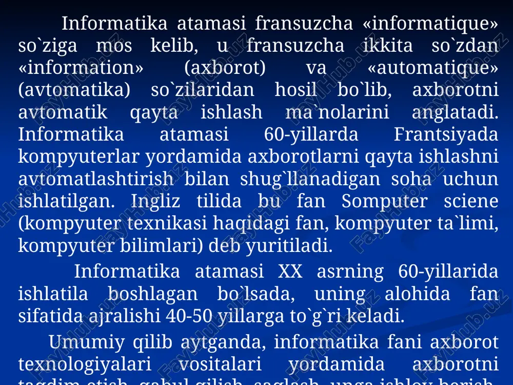 informatika va axborot texnologiyalari fanining maqsad va vazifalari - Page 5